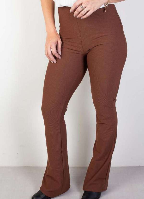 Fluffy - Calça Flare Feminina 80020 Marrom