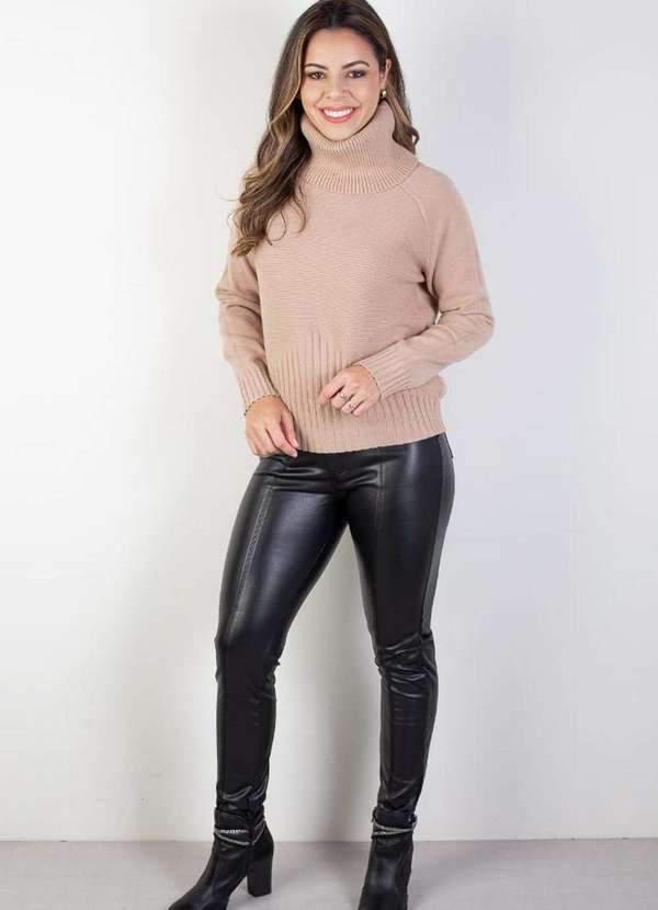 Fluffy - Blusa Feminina Gola Boba 81148 Bege 4