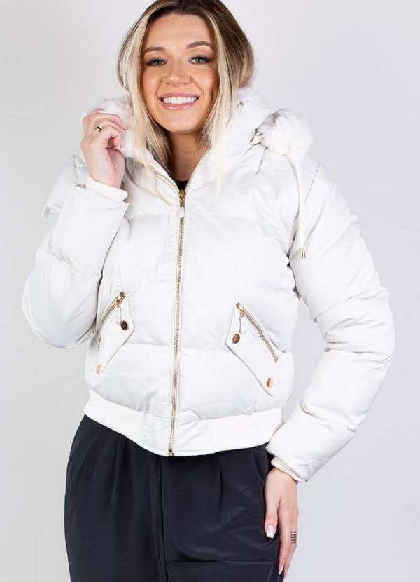 Jaqueta De Nylon Feminina Com Capuz Fluffy Jaqueta Feminina De