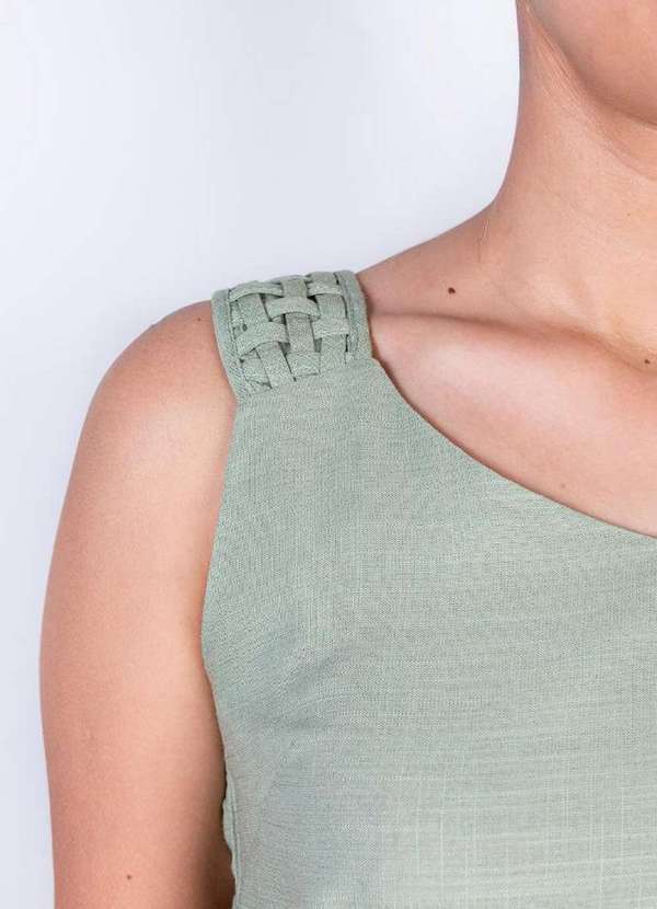 Fluffy - Regata Feminina Viscose com Detalhe na Alça 51636 Verde 2