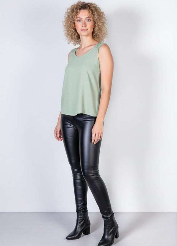 Fluffy - Regata Feminina Viscose com Detalhe na Alça 51636 Verde 4