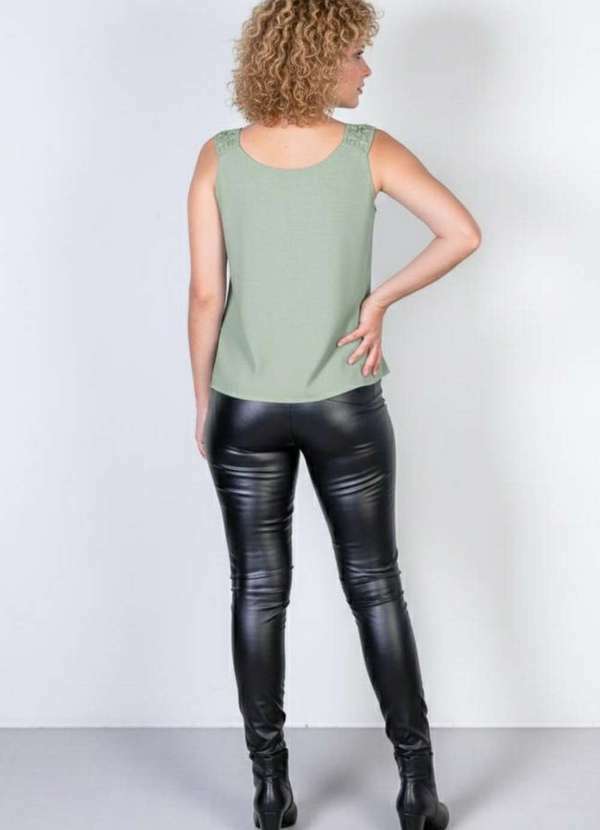 Fluffy - Regata Feminina Viscose com Detalhe na Alça 51636 Verde 6