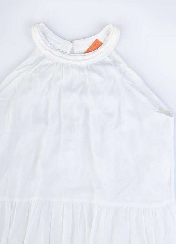 Fluffy - Vestido Feminino Midi Decote Halter 70968 Off White 8