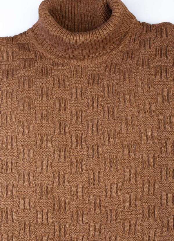 Éramuz - Blusa de Malha Masculina Básica Gola Alta 50608 Caramelo 7