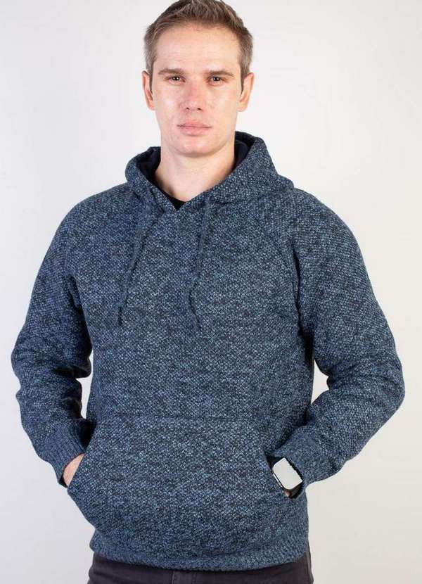Kloze - Blusão Grosso Térmico Masculino com Capuz 90150 Azul