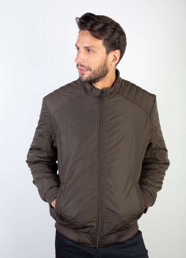 Jaqueta Masculina de Nylon Impermeável 94267 Musgo Enluaze