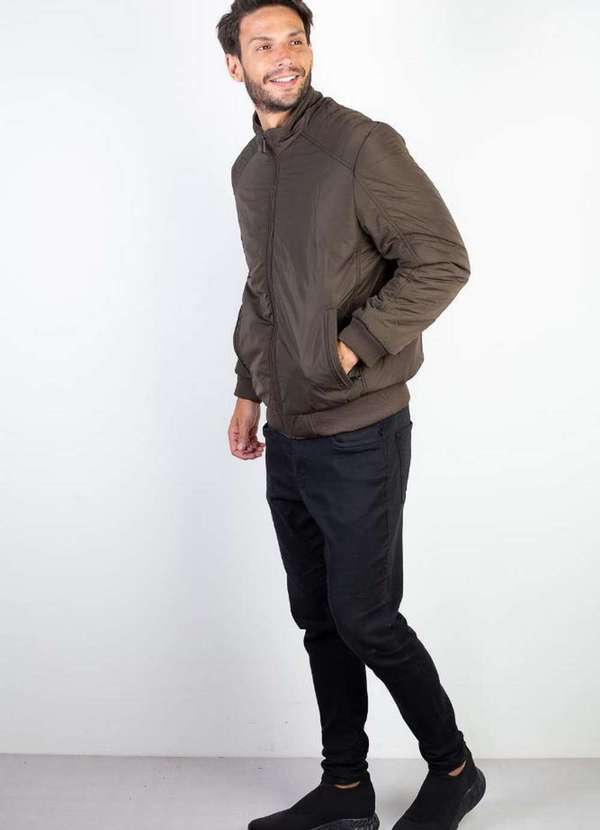 Kloze - Jaqueta Masculina de Nylon Impermeável 94267 Musgo 6