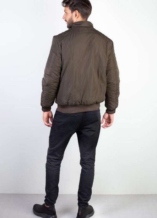 Kloze - Jaqueta Masculina de Nylon Impermeável 94267 Musgo 7