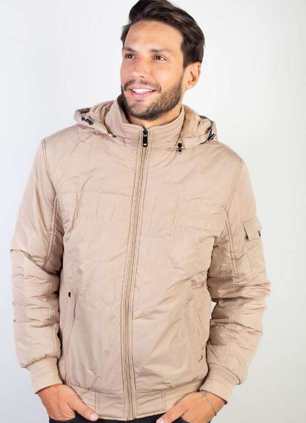 Capuz Jaqueta Com Gola De Pelo Masculina Kloze Jaqueta Masculina