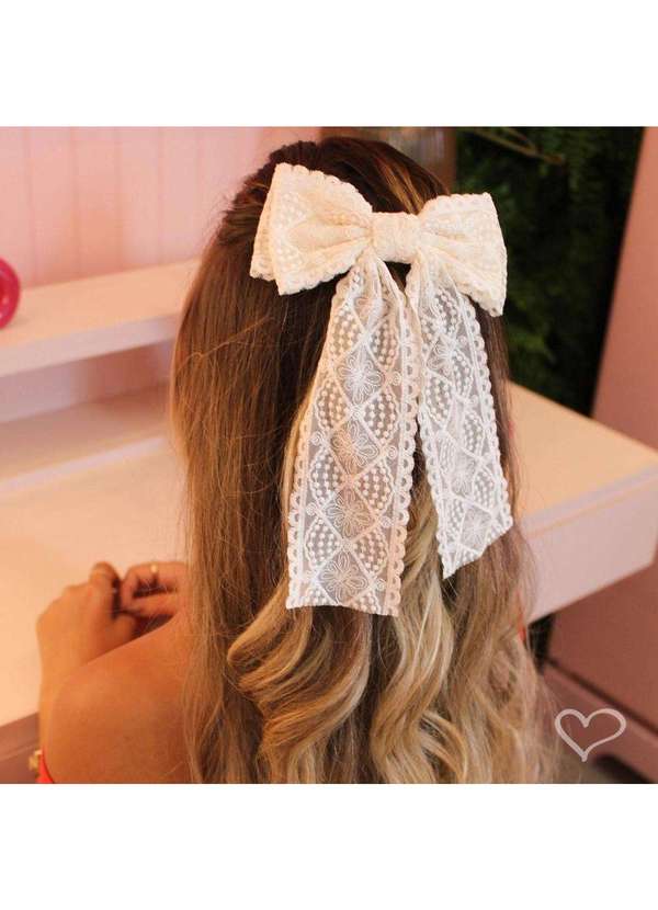 Piuka - Laco de Cabelo Bia Renda Nude Nude 2