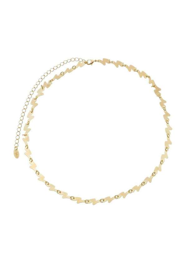 Piuka - Choker Mini Raios Lp Folheada a Ouro 18k Dourado