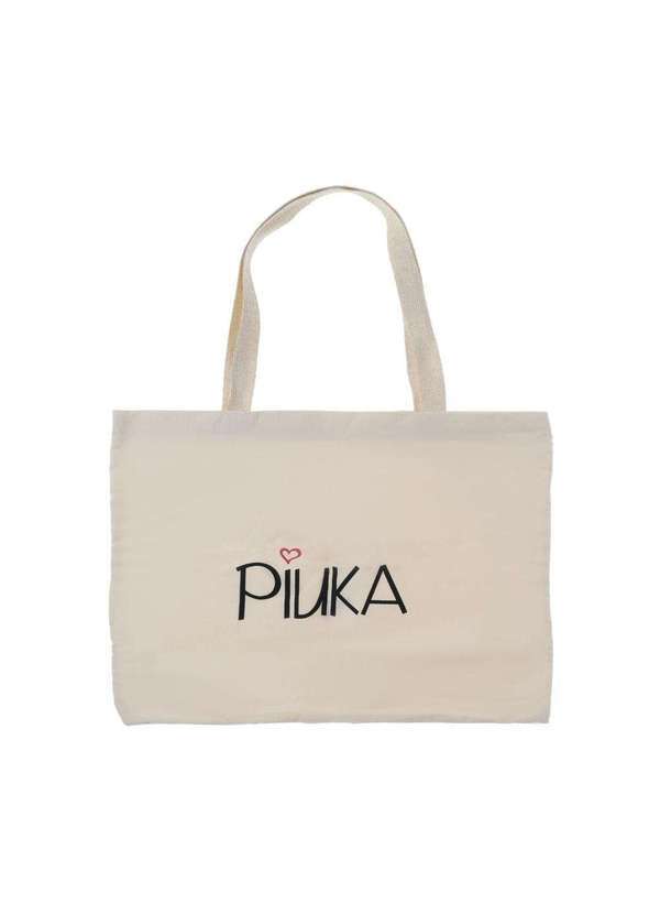 Piuka - Ecobag Personalizada Algodao Cru Bege