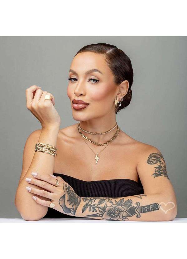 Piuka - Brinco Argolinha Mini Raio Folheado a Ouro 18k Dourado 2