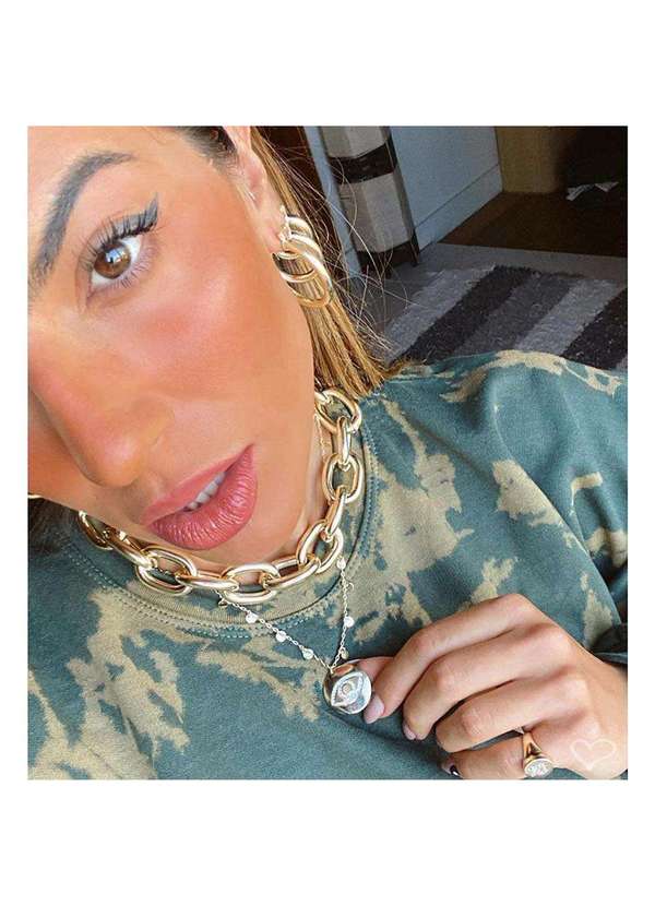 Piuka - Brinco de Argola Tubo P Folheada a Ouro 18k Dourado 3