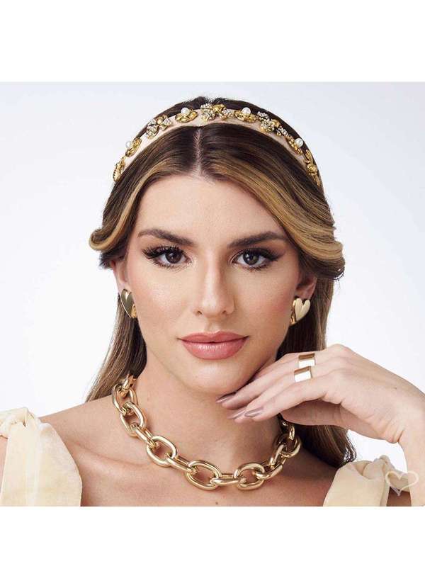 Piuka - Brinco de Coracao Luisa G Folheado a Ouro 18k Dourado 5