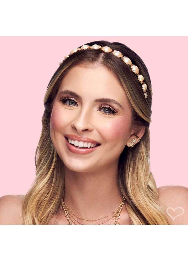 Piuka - Piercing de Encaixe Nara Perola Folheado a Ouro 18k Dourado 3