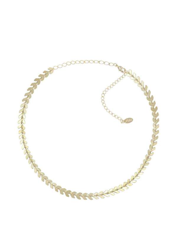 Piuka - Choker Folheada a Ouro 18k Kylie Dourado