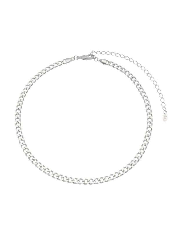 Piuka - Choker Frida Elos Groumet Folheado em Rodio Branco Prata
