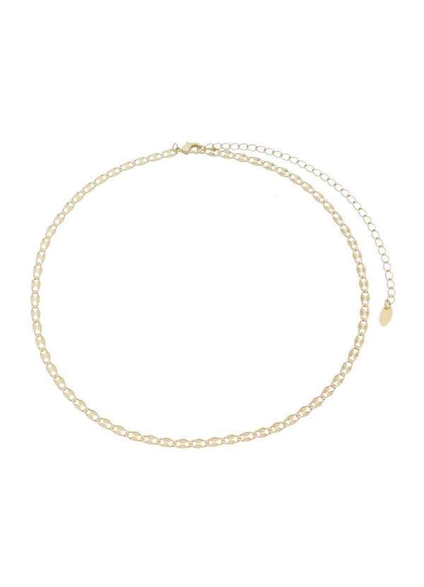 Piuka - Choker Linda Elos Diamantados Folheada a Ouro 18k Dourado