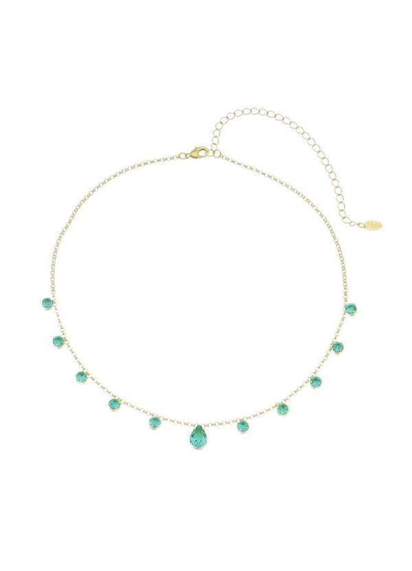 Piuka - Choker Muriel Zirconias Turmalina Folheada a Ouro 18k Dourado