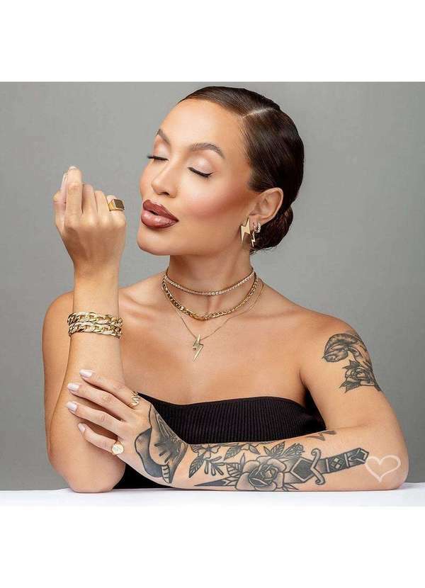 Piuka - Choker Riviera Zirconia Media Folheada a Ouro 18k Dourado 2