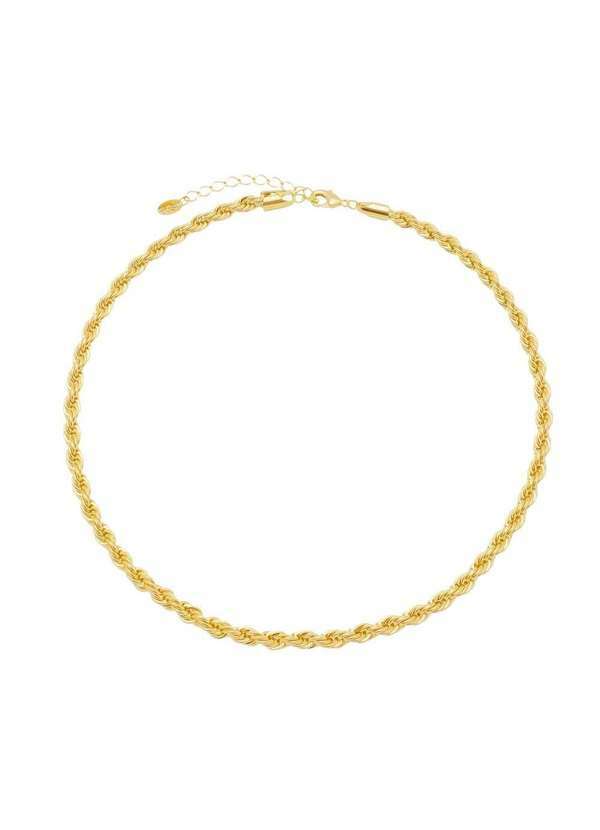 Piuka - Colar Curto Priscila Cordao Baiano Folheada a Ouro 18k Dourado