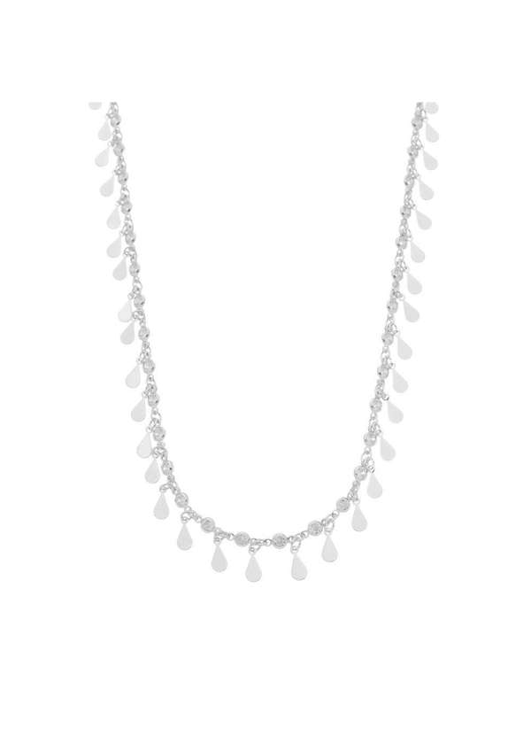 Piuka - Colar de Gotinhas Sofia Zirconias Folheado em Rodio Branco Prata