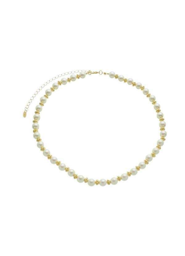 Piuka - Colar de Perolas Victoria Metal Folheado a Ouro 18k Dourado