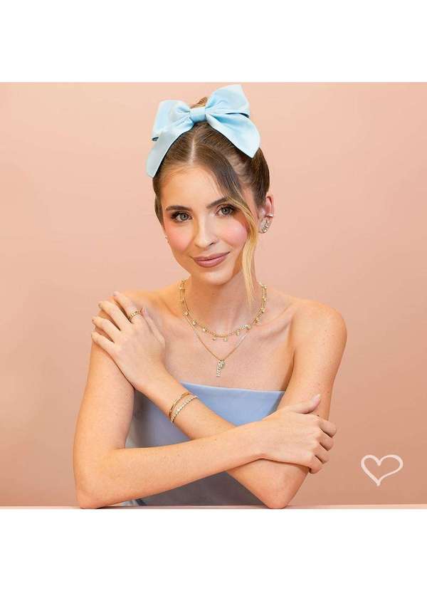 Piuka - Colar Dream Princess Zirconia Acqua Folheado a Ouro 18k Dourado 2