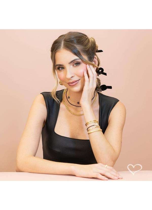 Piuka - Colar Lucy Bolinhas Folheado a Ouro 18k Dourado 3