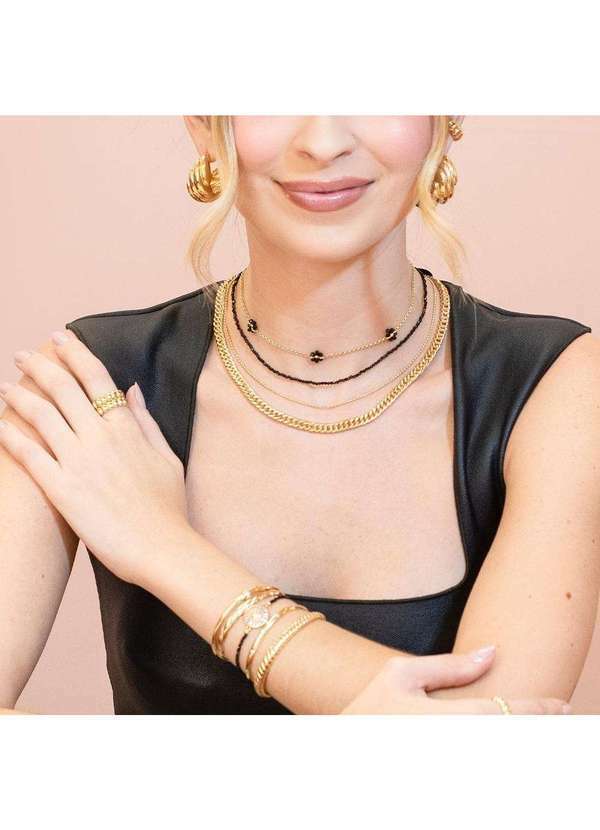 Piuka - Colar Lucy Bolinhas Folheado a Ouro 18k Dourado 5