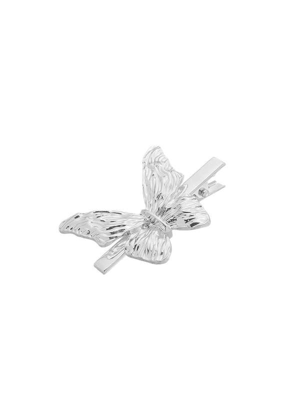 Piuka - Bico de Pato Vintage Borboleta Prata Branco