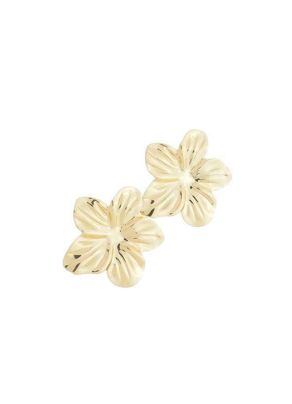 Piuka - Bico de Pato Vintage Flor Dourado Dourado