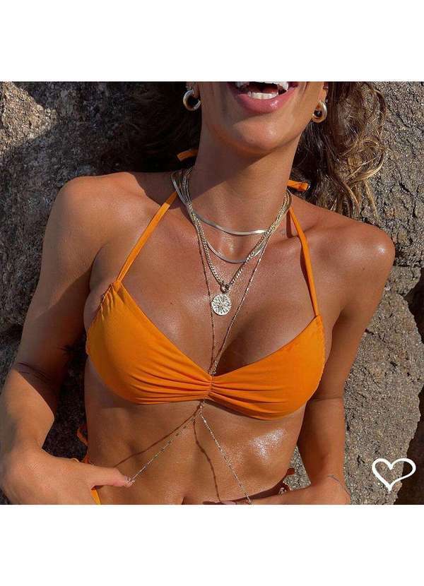 Piuka - Body Chain Rachel Zirconias Folheada a Ouro 18k Dourado 5