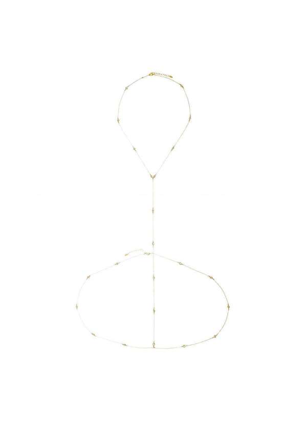 Piuka - Body Chain Zirconia Folheada a Ouro 18k Dourado