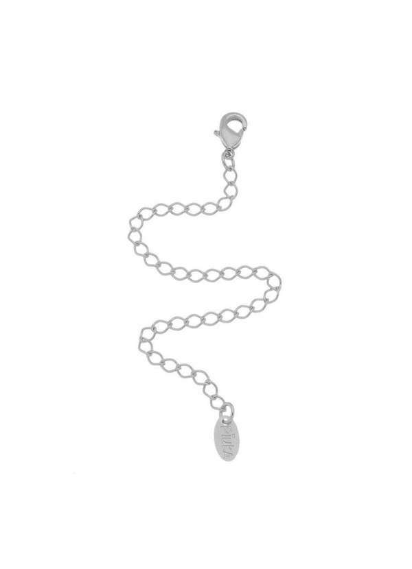 Piuka - Extensor de Corrente Folheado em Rodio Branco Prata