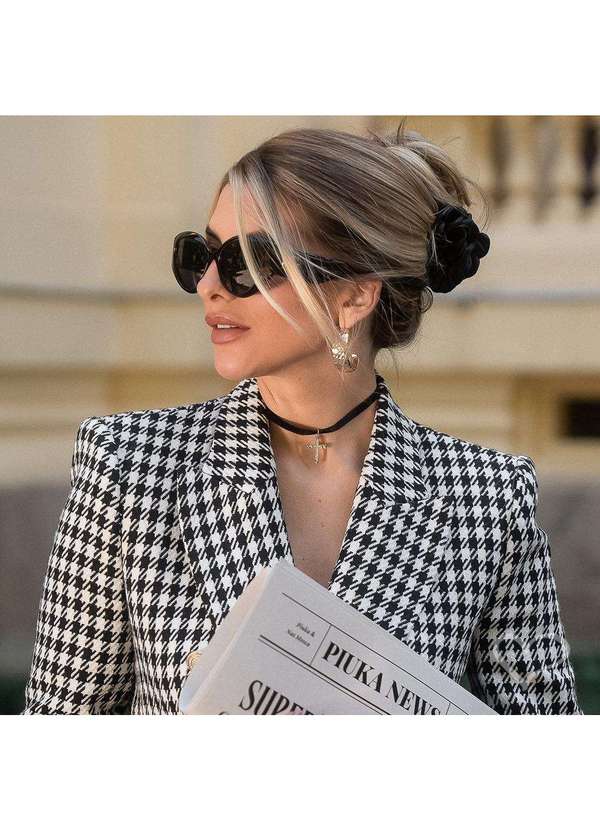 Piuka - Flor de Cabelo Piranha Preta Martina Preto 4