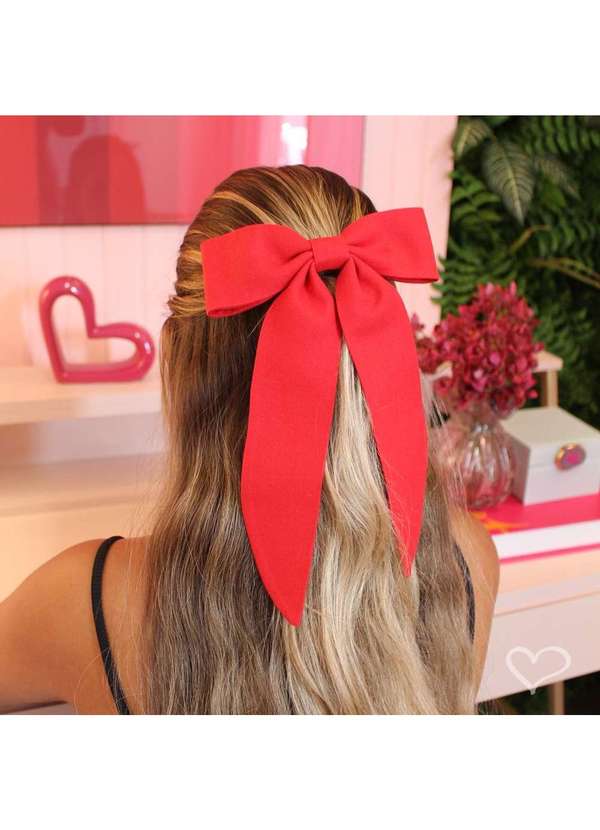Piuka - Laco de Cabelo Bia Crepe Vermelho 4