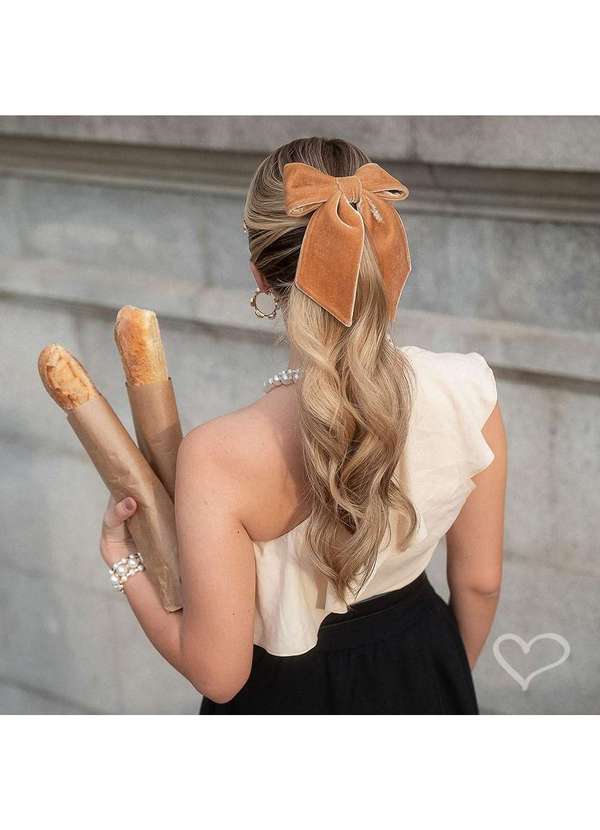 Piuka - Laco de Cabelo Nat Veludo Alemao Camel Dourado 2