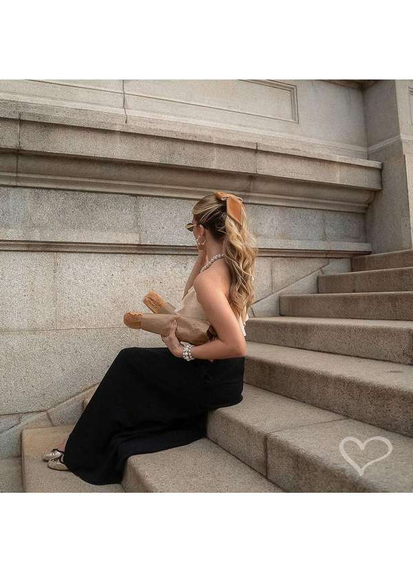 Piuka - Laco de Cabelo Nat Veludo Alemao Camel Dourado 3