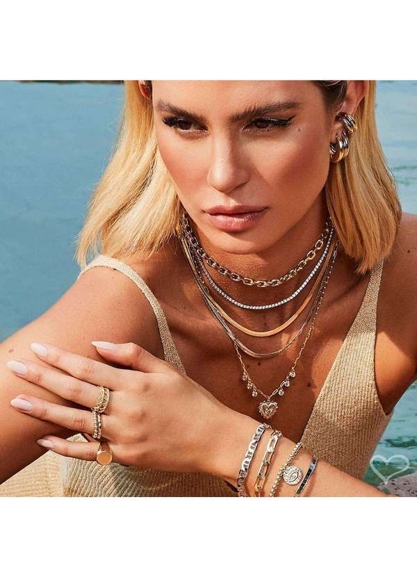 Piuka - Piercing de Encaixe Eloise Zirconias Folheado a Ouro 18k Dourado 5