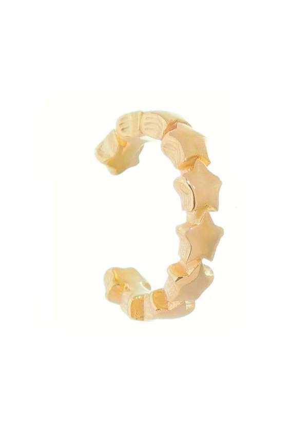 Piuka - Piercing Pressao Lili Elos Estrelas Folheado Ouro 18k Dourado