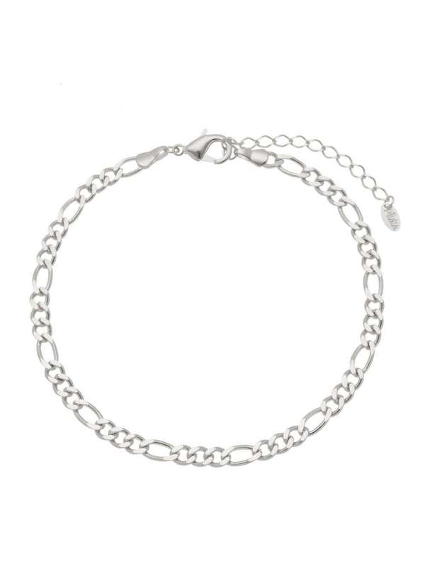 Piuka - Tornozeleira Teni Elos Folheada em Rodio Branco Prata