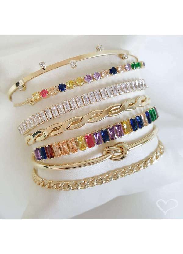 Piuka - Bracelete Feminino Folheado a Ouro 18k Torcida e Trancada Laurie Dourado 3