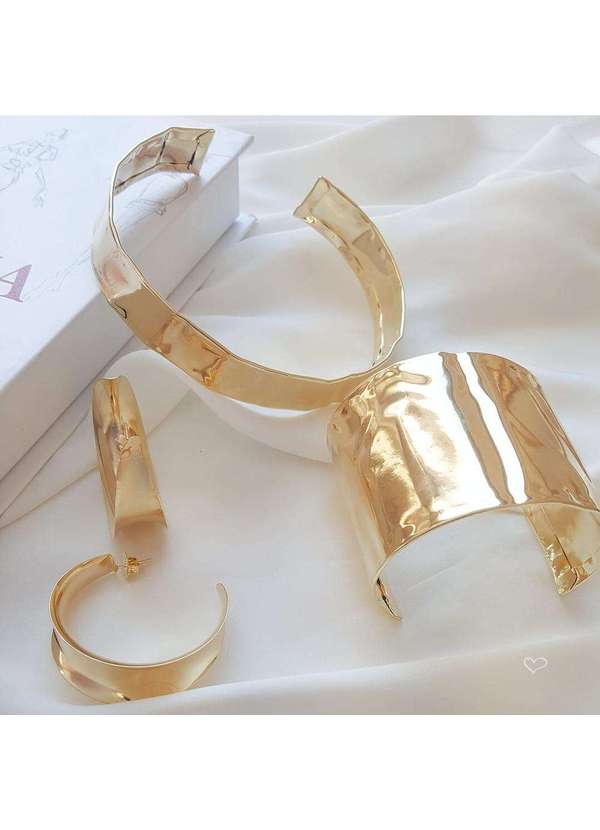 Piuka - Bracelete Folheado a Ouro 18k  Kristy Vintage Dourado 2