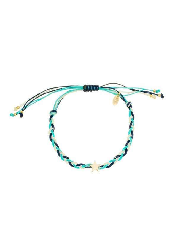 Piuka - Pulseira Brenda Estrela Ajustavel Azul Azul