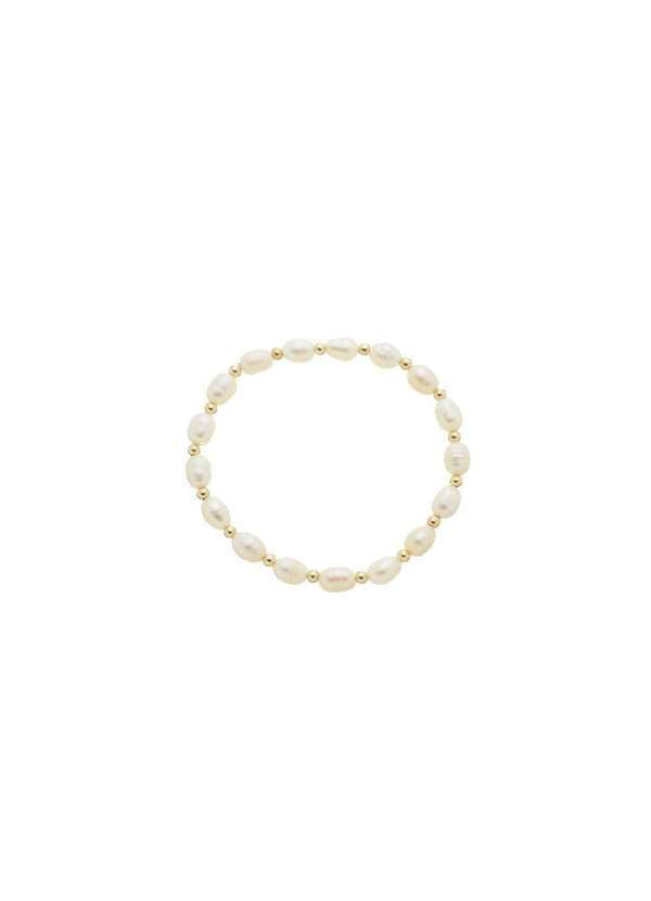 Piuka - Pulseira Cris Perolas de Agua Doce Folheada a Ouro 18k Dourado