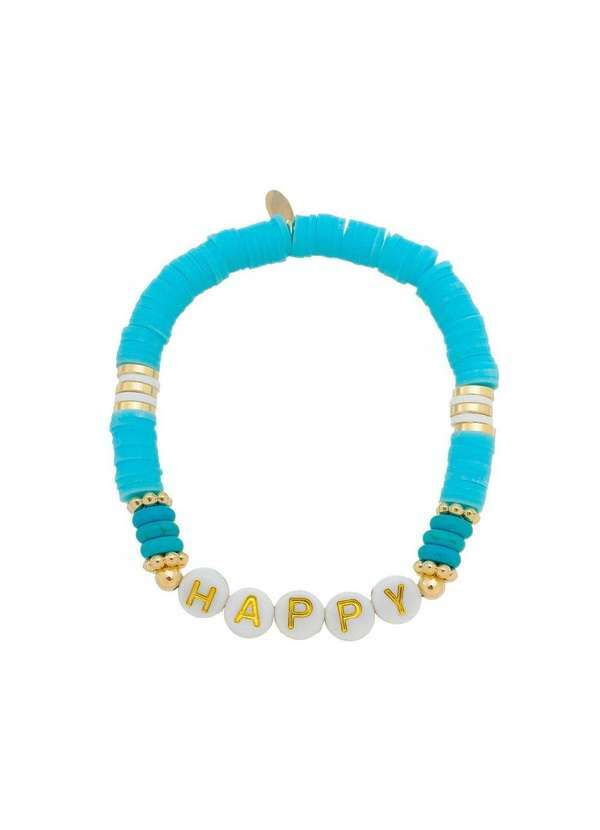 Piuka - Pulseira Feminina Happy Fimos Azul Azul