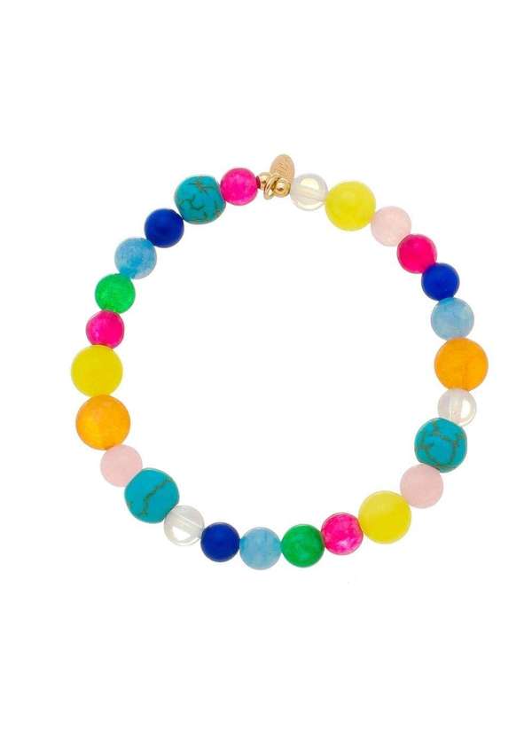 Piuka - Pulseira Feminina Pedras Naturais Coloridas Multicores