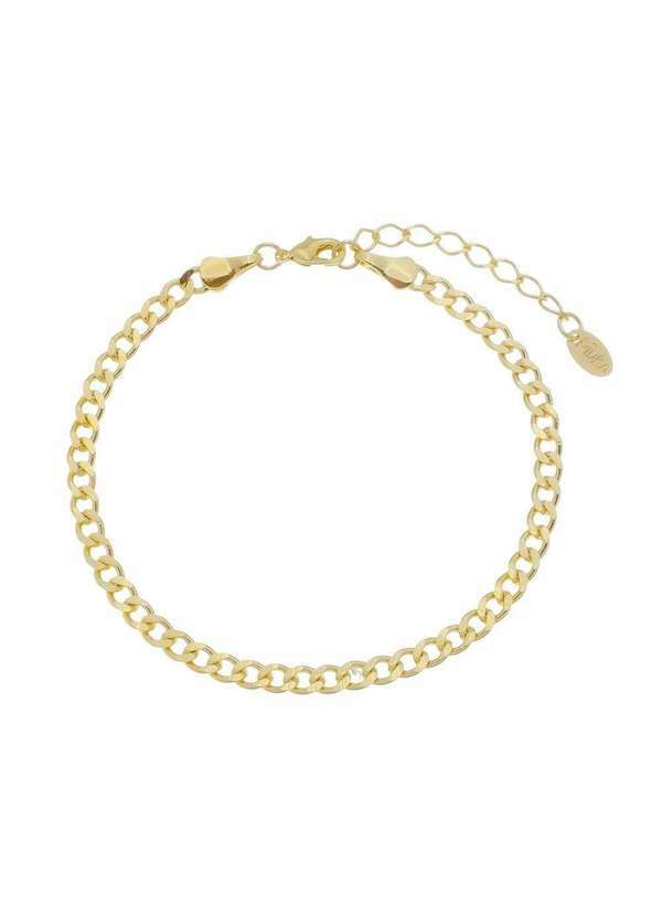 Piuka - Pulseira Folheada a Ouro 18k Elos Groumet Lili Dourado